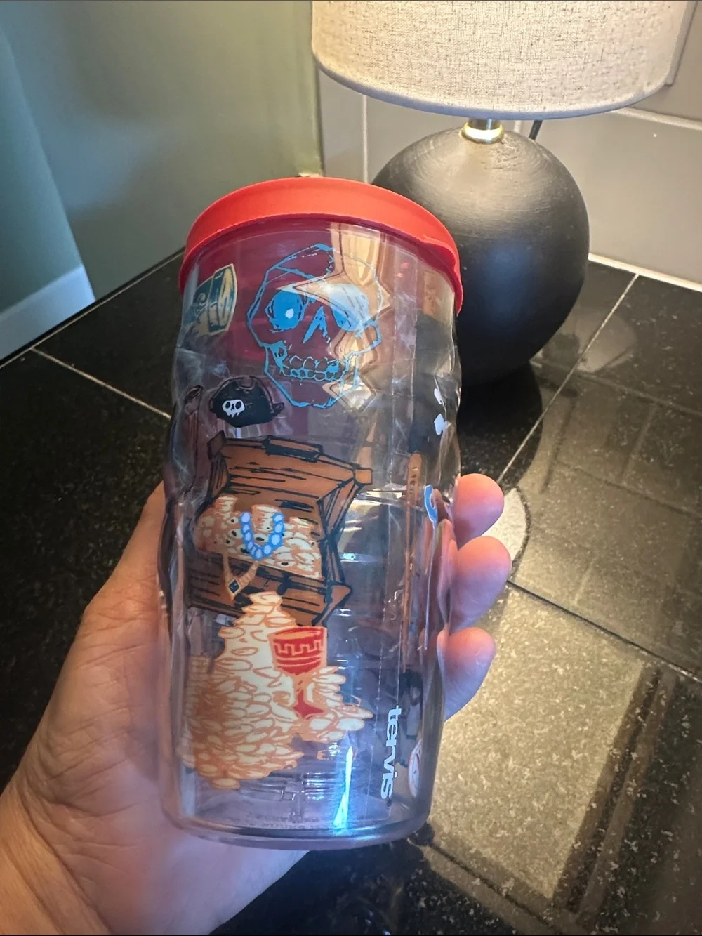 Kids tervis Red-Lid Pirate Graphic Tumbler
